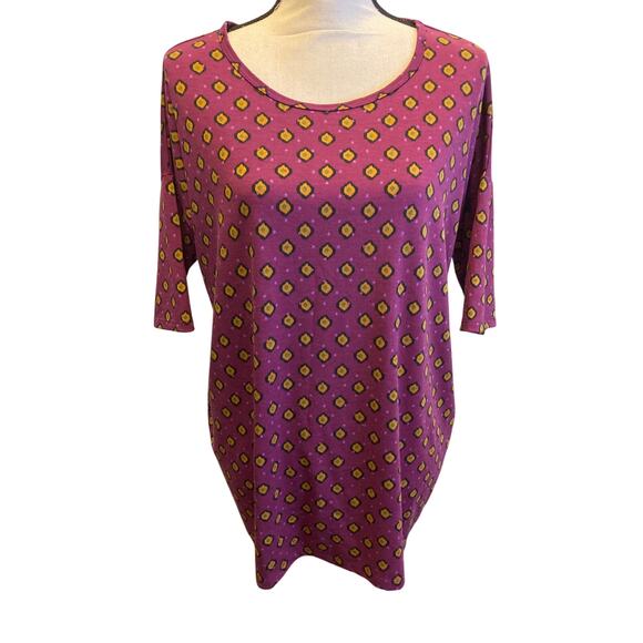 Lularoe tunic top purple and gold XS casual bohemian - Picture 1 of 8